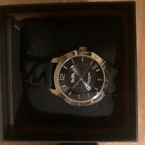 Coach Maddy Watch Black Rubber Wristband - worn once - battery still good